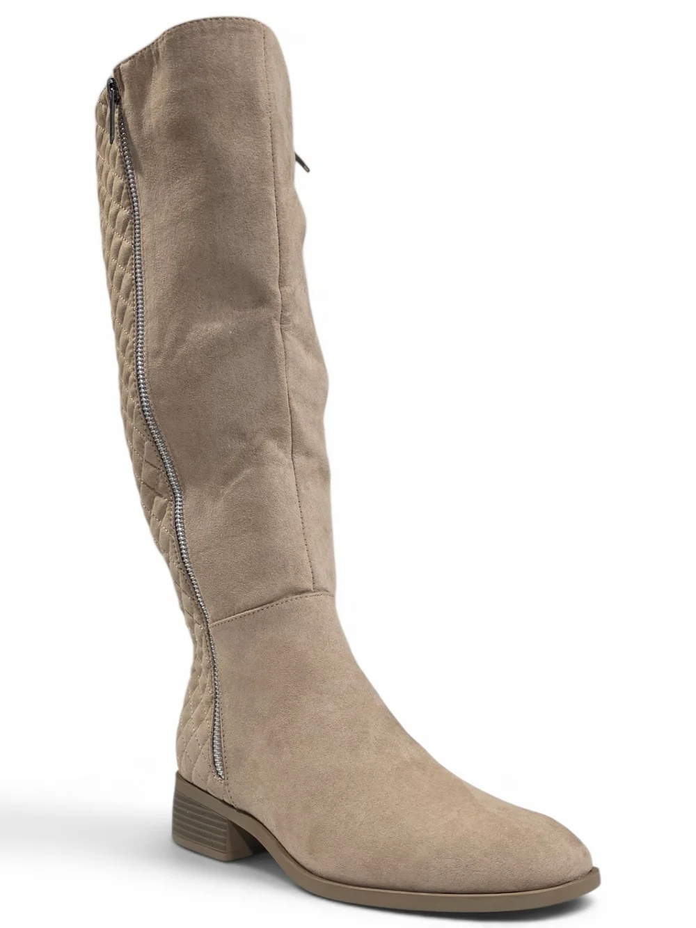 Women’s Quilted High Boots in Taupe Free Shipping!!!!